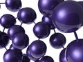 Violet molecule structure Royalty Free Stock Photo