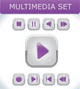 Violet multimedia set Royalty Free Stock Photo