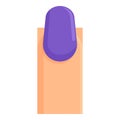 Violet nail female icon cartoon vector. Style polish enamel Royalty Free Stock Photo