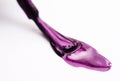 Violet nail polish brush