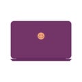 Violet notebook with a smile face