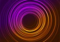 Violet orange minimal round lines abstract futuristic tech background