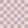 Violet orange square tiles checkered seamless pattern