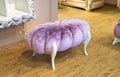 Violet padded stool Royalty Free Stock Photo