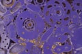 Violet pattern of linked hermetical machine scrap Royalty Free Stock Photo