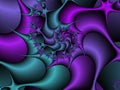Blue pink violet colorful fractal, fractal fantasy shapes contrasts lights, sparkling petals, fractal, abstract background Royalty Free Stock Photo