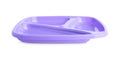 Violet plastic section plate isolated. Serving baby food