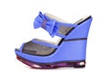 Violet platform shoes Royalty Free Stock Photo