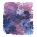 Violet, purple abstract illustration of hand-drawn watercolor painting, artistic background
