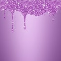 Violet purple background dripping glitter texture