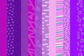 Violet purple pink gradient collage background hand drawn background catoon style