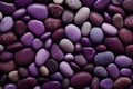 violet or purple stones background, beach stones Royalty Free Stock Photo