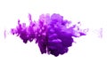 Violet and purple water color on white background. Royalty Free Stock Photo