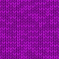 Violet realistic simple knit texture seamless pattern. Seamless knitted pattern. Woolen cloth. Illustration for print