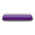 Violet rectangular button icon, cartoon style