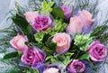 Violet rose bunch