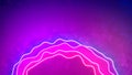 violet rose red and blue passionate soft shapes colorful backdrop - abstract 3D illustration