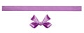 Violet satin ribbon and a bow Royalty Free Stock Photo