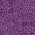 Violet seamless atomic flower vector pattern with little stars