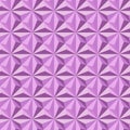 Violet seamless geometric 3d texture. Decorative bright endless background. Relief decorative pattern Royalty Free Stock Photo