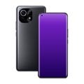 Violet Smartphone. Isolated Model Mockup