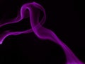 Violet smoke on black background Royalty Free Stock Photo