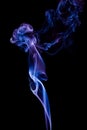 Violet smoke on black background Royalty Free Stock Photo