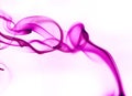 Violet smoke on white background Royalty Free Stock Photo