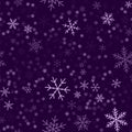 Violet snowflakes pattern on purple Christmas.