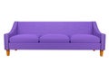 Violet Sofa and Chair fabric leather in white background for use in graphics, photo editing, sofas, various colors, red, black,