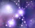 Violet space stars Royalty Free Stock Photo