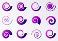 Violet spiral icons