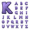 Violet stone game alphabet
