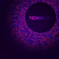 Violet technology round for your logo template Royalty Free Stock Photo