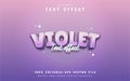 Violet text - editable gradient style text effect