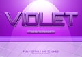 Violet text effect editable eps file