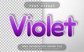 Violet text effect editable