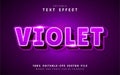 Violet text effect with stripe pattern