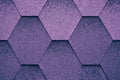 Violet texture surface of roofing tiles. Cover at shape of rhombus. Dark purple roof tile, grunge backgrounds Royalty Free Stock Photo