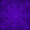 Violet tracery in the Indian style. Bohemian design Royal purple and ornament. Unique template for design or backdrop