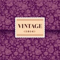 Violet vintage card