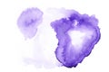 Violet watercolor splash hand drawn