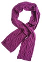 Violet wool scarf Royalty Free Stock Photo