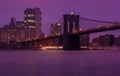 Violet World. Brooklyn Bridge, NYC
