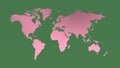 Violet worldmap over green background