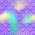 Violet yellow mermaid scale background. Neon iridescent background. Fish scale pattern.