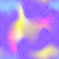 Violet yellow mermaid scale background. Northern light iridescent background. Fish scale pattern.