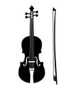 violin Silhouette, Fiddle Cello Musical Instrument