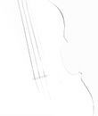 Violin black and white artistic conversion rim lighting Royalty Free Stock Photo