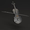 Violin black and white artistic conversion rim lighting